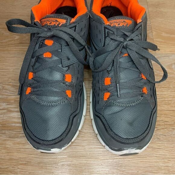 Skechers Men’s Flex Sole Gray Orange Shoes main image 7